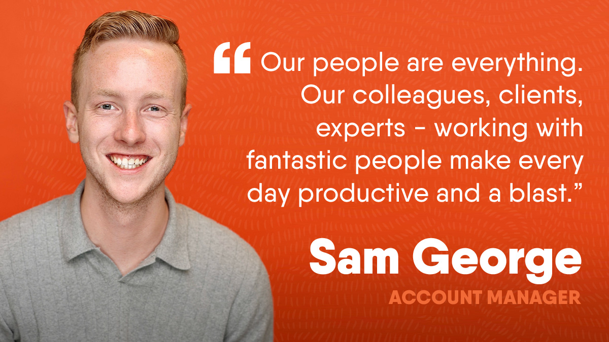 Feel Good Friday: Sam George, Account Manager, discusses his favorite aspect of being at PM 🙌 . #feelgoodfriday