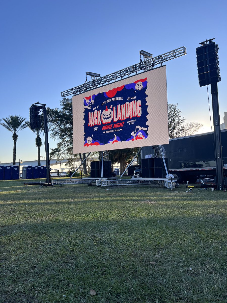 It’s time!! Come join us in #DTJax for the Jack O’ Landing #movienight Presented by Live Oak Contracting! Catch two spooky classics on the silver screen: Casper (6 p.m.) & Beetlejuice (8 p.m.)