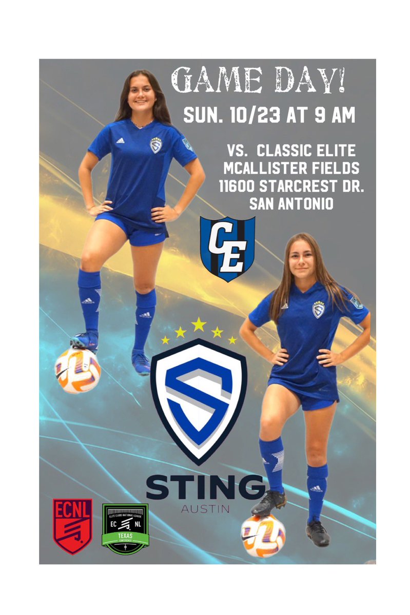 After two weeks off we are ready to compete. <a href="/sting_austin/">Sting Austin</a> <a href="/ECNLgirls/">ECNL Girls</a> <a href="/TheSoccerWire/">SoccerWire</a> <a href="/TopDrawerSoccer/">TopDrawerSoccer</a>