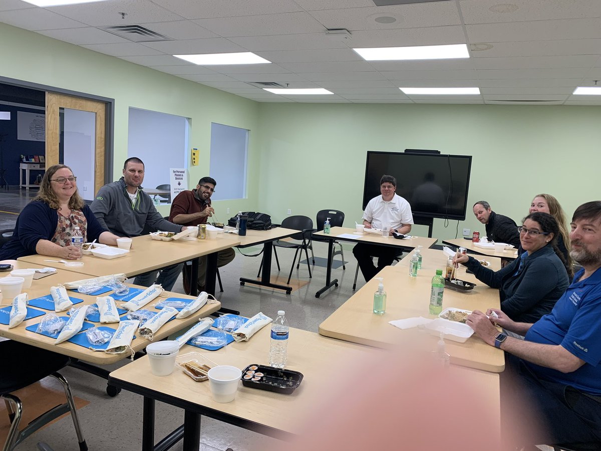 ncollier's tweet photo. ACPS Ent. Apps Team having a lunch and learn session provided by @MyPowerSchool!!  Thank you so much!! https://t.co/FJVDy8I3hn