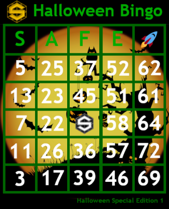 Allsafecoin's tweet image. #AllSafe just ran some Bingo games on our Discord to give away our first #Halloween related reward.

Congrats to Fuzzums who won the Special Edition Bingo card shown here.

discord.gg/n6q4W2Q5fM

#Giveaway #ASafe #WSafe #winners