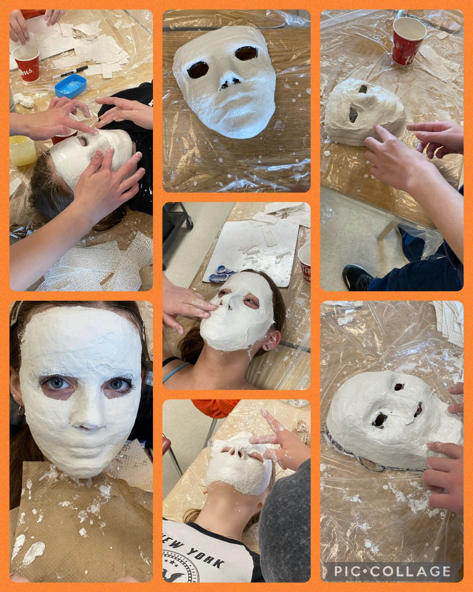 Lots of fun making masks today in Gr. 8. Finished products to come! <a href="/cookstowncps/">Cookstown Central Public School</a>