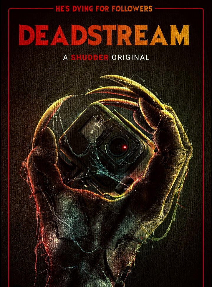 goulashcomic's tweet photo. October #Horrorwatch Day 21. Gonna watch this on @Shudder as my lead in to #TheLastDriveIn later. I've been hearing about #Deadstream all week, so what the hell. I'll give it a go. https://t.co/a7Qg9Azsk1