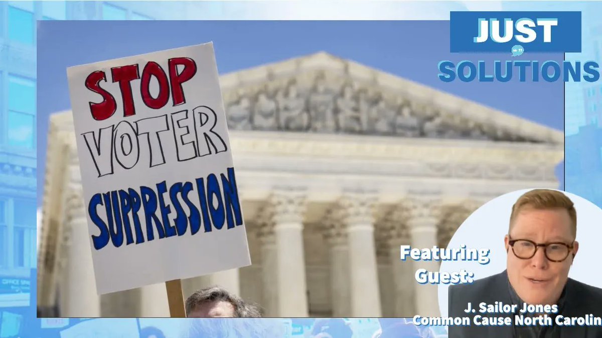 freespeechtv's tweet image. #JustSolutions is all-new with @jsailorjones from @CommonCauseNC TONIGHT!  Be sure to tune into the stream right here at 9pm ET !!!!!!  Check out the preview below!
buff.ly/3eSJ7I8