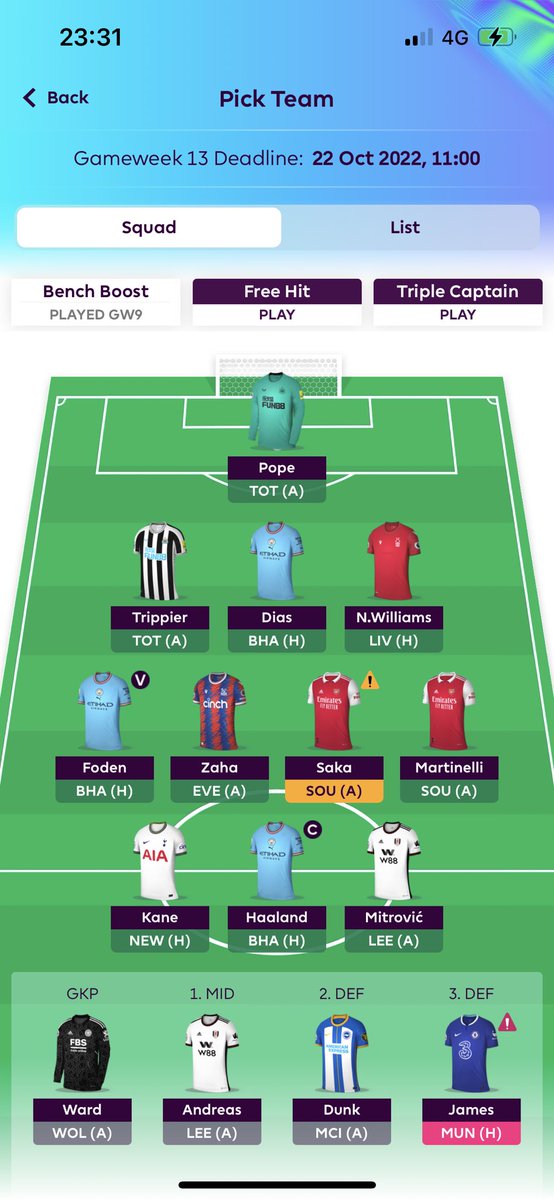 <a href="/FPL_Chubbs/">FPL Chubbs</a> Any thoughts on this so far? No FT sadly as needed to get trossard out