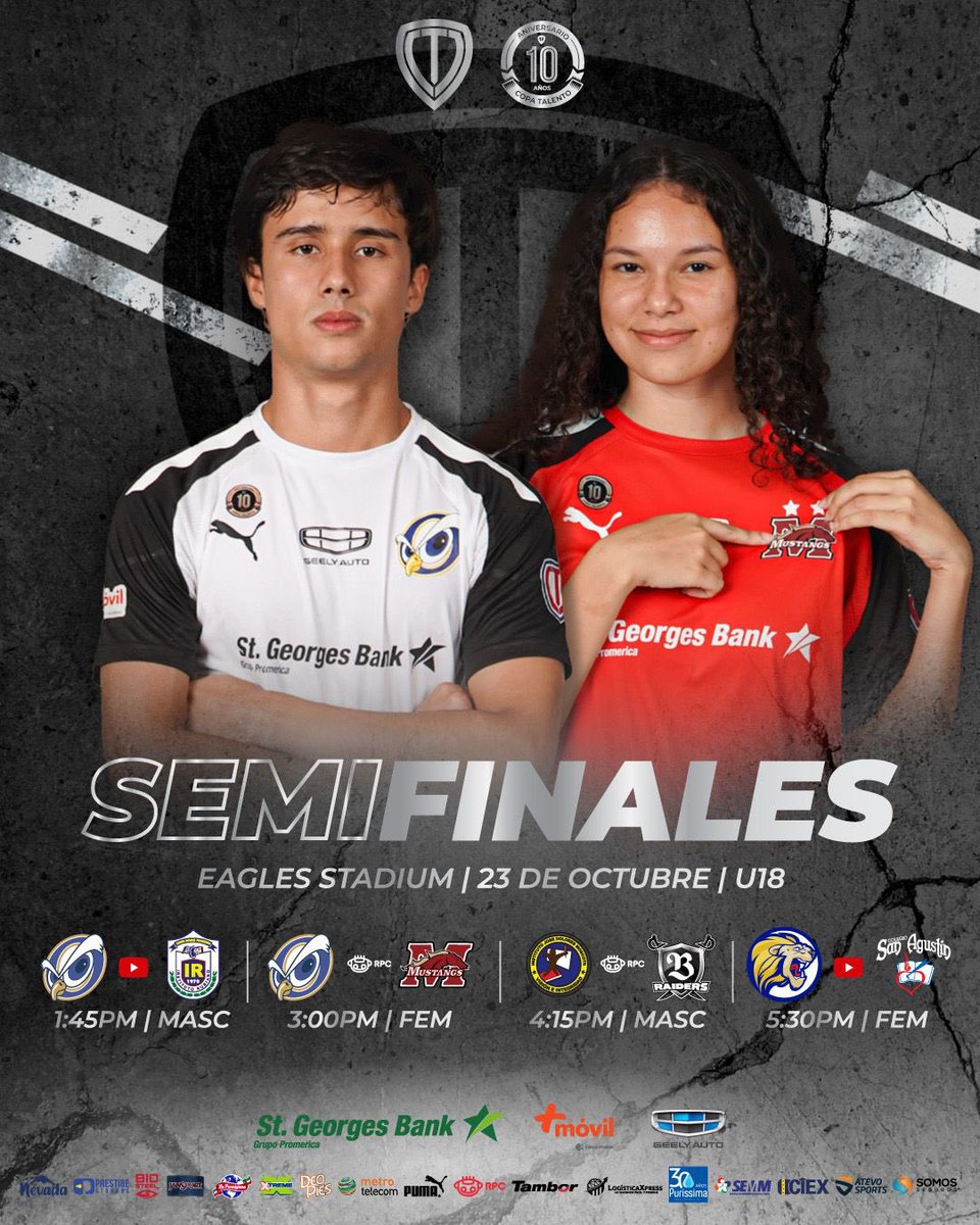 ¡Ronda crucial! ⚽️🔥

Este domingo se disputarán las semifinales de la <a href="/copatalento/">Copa Talento</a> en la categoría U18. 

📺 En vivo desde las 3:00 pm por <a href="/rpctvpanama/">RPCTV</a> 

#FutbolRPC