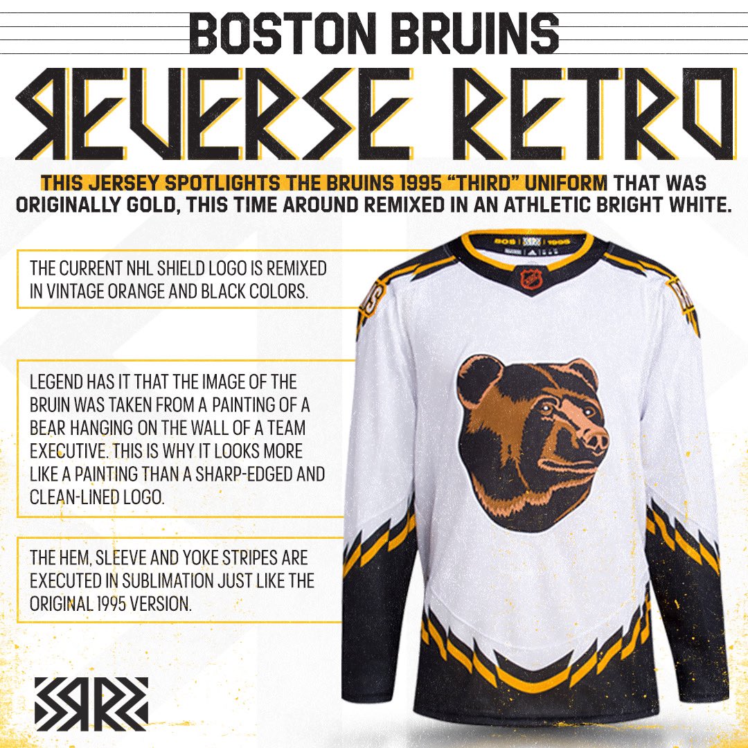 Boston Bruins reverse retro jerseys will be gold