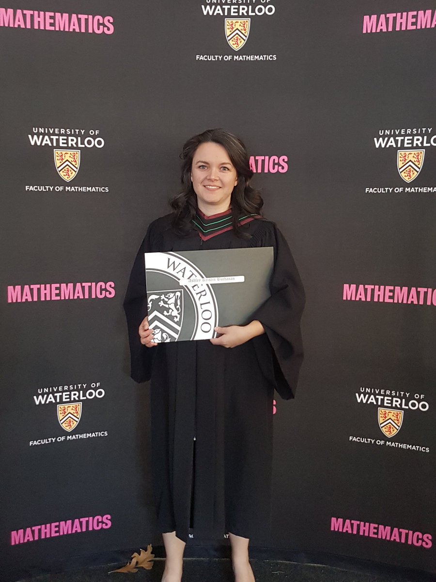 MrHollandBMHS's tweet photo. Graduation day for Ashley. Three years of hard work. Now it's time to celebrate. #uwaterloograd #waterloomath #mathie https://t.co/SNmUT7Omul