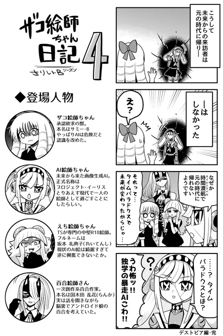 #ザコ絵師ちゃん日記S4 #50
(シーズン4最終話)
デストピア編・完 