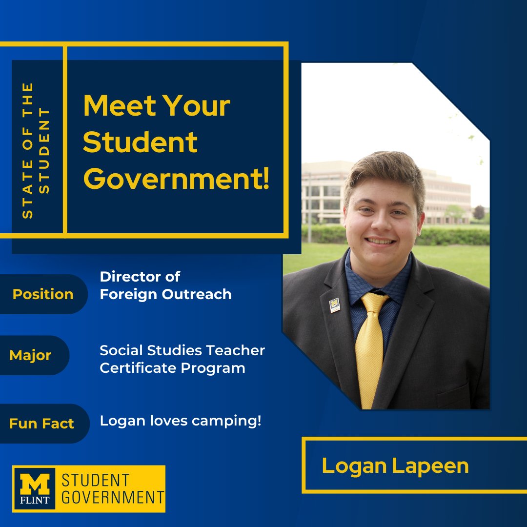 SGumflint's tweet photo. Second round of SG members incoming! Meet with us at the State of the Student Address on Tuesday October 25th! 
 #umich #sgumflint #goblue #umflint https://t.co/khbxgzN6HU