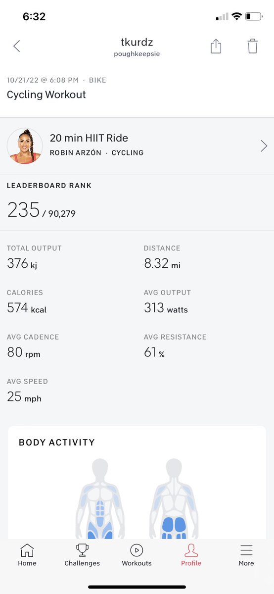 tkurdz's tweet photo. @danorlovsky7 @onepeloton Thanks for the motivation https://t.co/wCN2bVFPo3