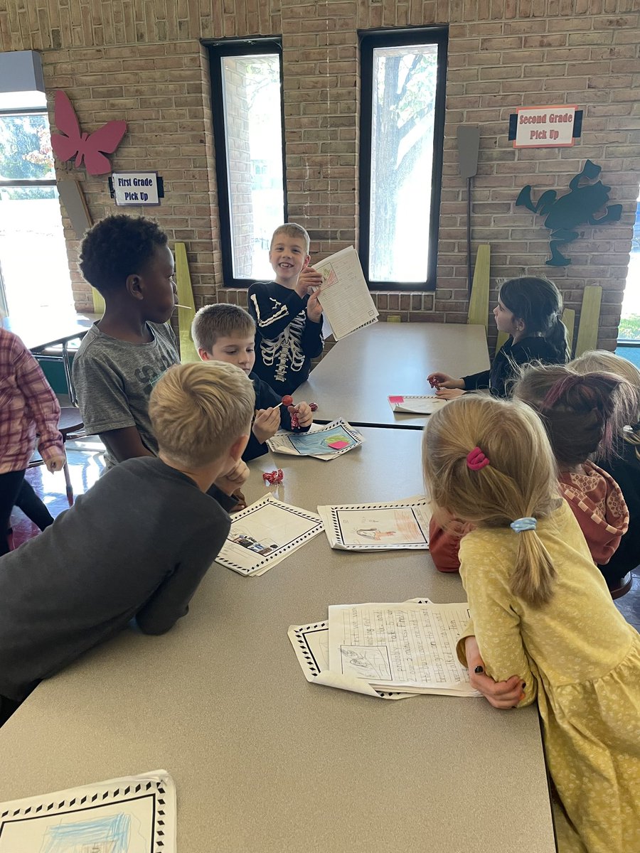 Sharing our small moment stories as we celebrate the end of our first writing unit.