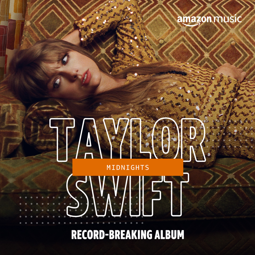 Congratulations @taylorswift13 🕰️ ✨ #TSmidnighTS received the most first day album streams globally of any artist on @amazonmusic!