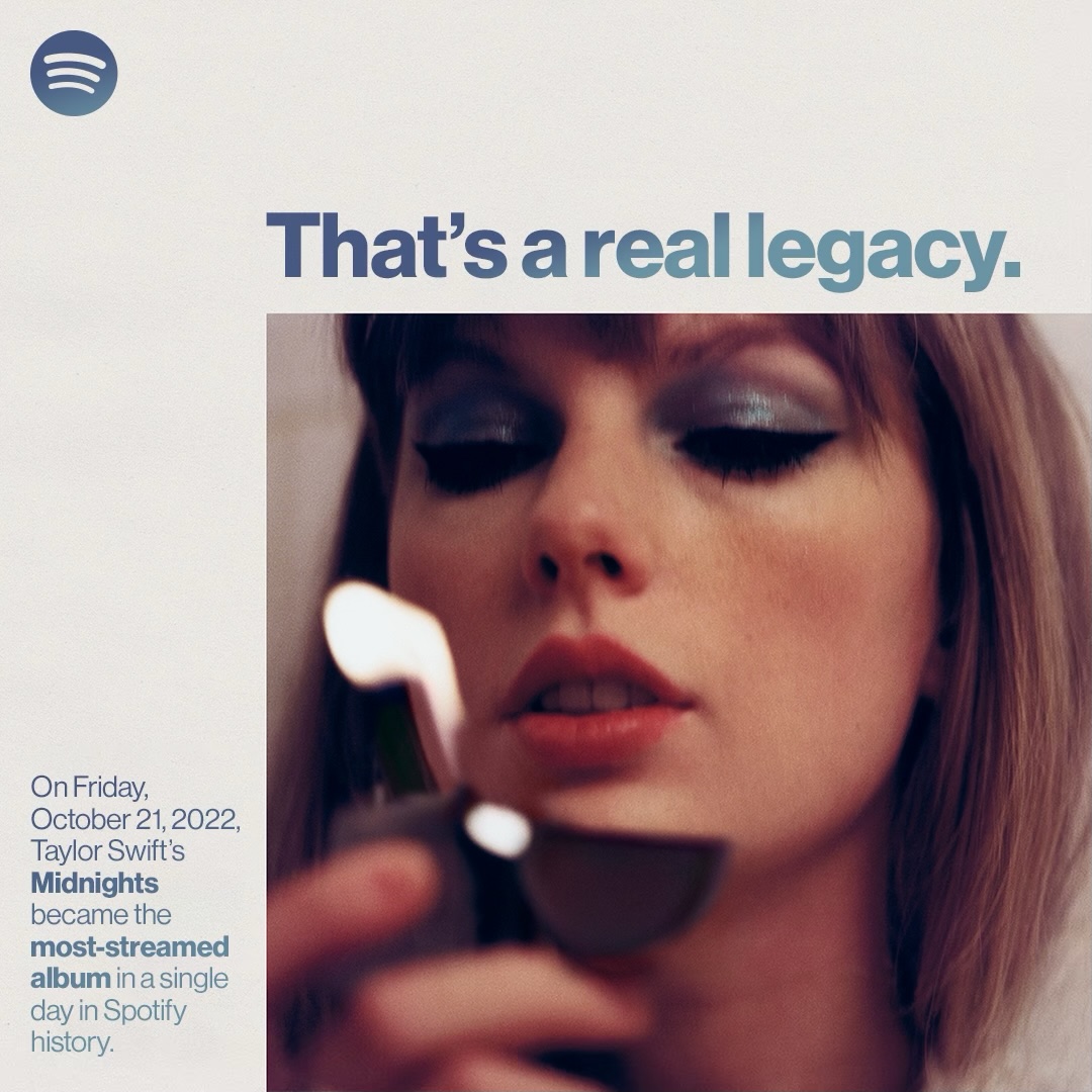 Break up, break free, break through, break records. 🤯

#TSmidnighTS just became the MOST-STREAMED ALBUM IN A SINGLE DAY in <a href="/Spotify/">Spotify</a> history!!!