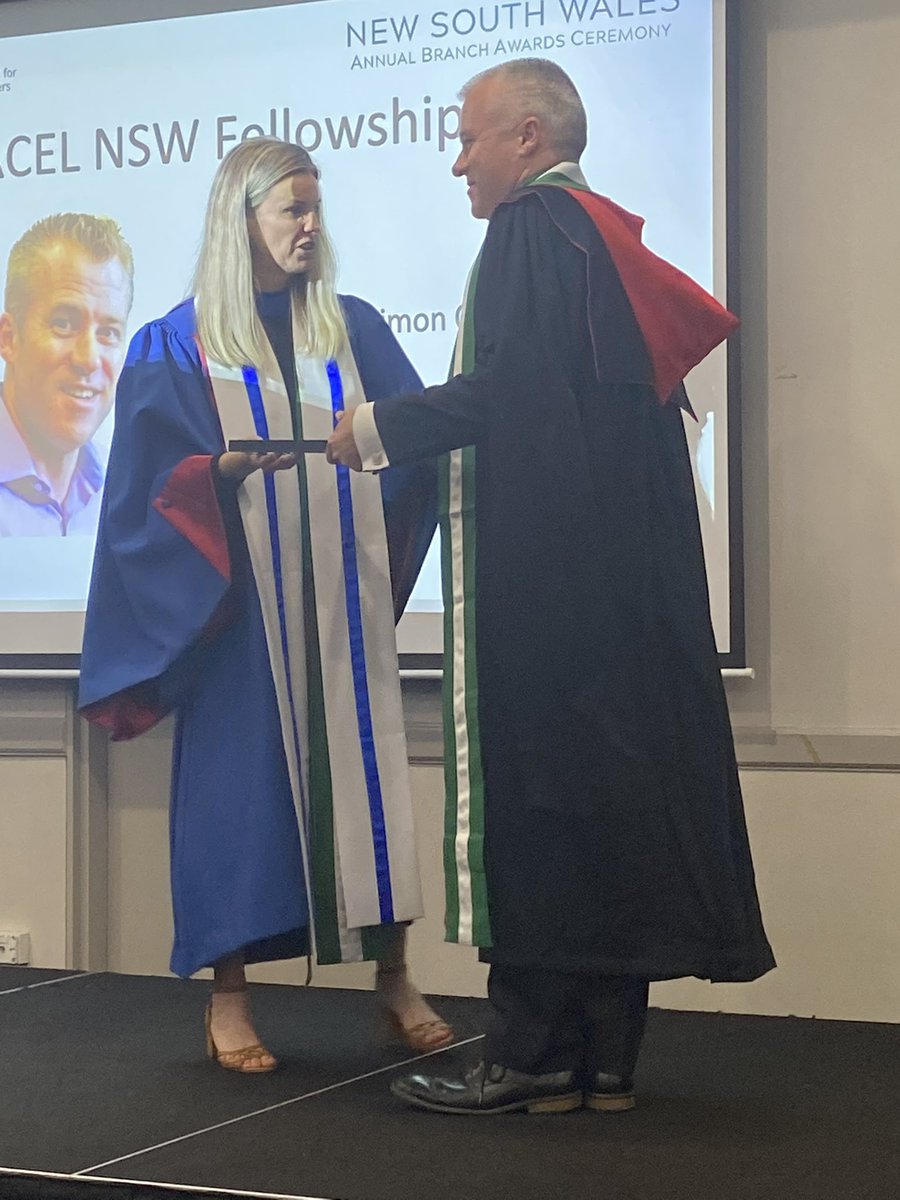 Humbled to be made a Fellow of <a href="/ACEL_NSW/">ACEL_NSW</a> last night. Many thanks to the organisers for a wonderful event and their tireless work supporting educators. Great catching up with so many people. #FACEL