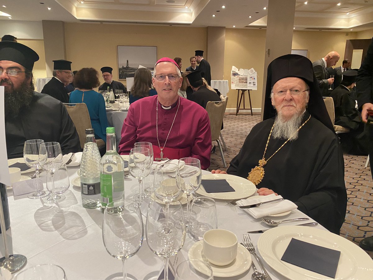 BishopSouthwark's tweet photo. A great honour to worship and dine with HAH Patriarch Bartholomew at St Nectarios, formerly St Bartholomew Battersea @SouthwarkCofE on the first day of his pastoral visit to mark #ArchdioceseofThyateiraandGB100 @OdoxLDN @bishopoffulham @prjk99 @churchofengland #TrinityinUnity https://t.co/yMlPv5tWYR