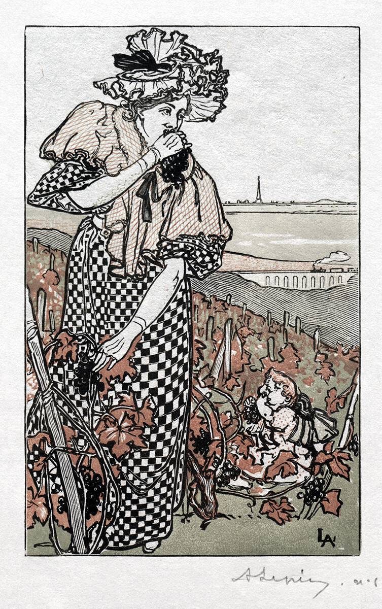 Autumn. Auguste Lepère from Paris-Almanach 1897, by Charles Morice, Paris: 1897 oldbookillustrations.com/illustrations/…