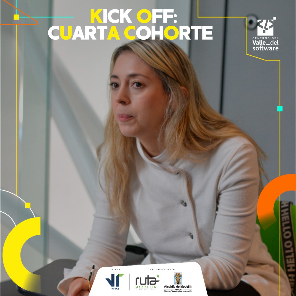VTSAS's tweet photo. Con la cuarta cohorte logramos más de 130 #emprendimientos de base tecnológica que impactan a la comunidad y ayudan al desarrollo económico del país. Todos ellos fortaleciéndose en la #Rutadelemprendimiento de los centros del 
#ValleDelSoftware
@AlcaldiadeMed  @Ruta_N https://t.co/FKwLQPzDl7