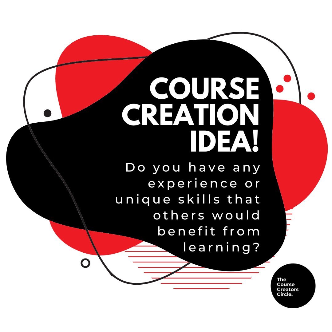 thecoursecircle's tweet image. Do you want to turn your knowledge into something more tangible like a book, course, or guide to starting up a business?

#eduprener #courseideas #coursecreator