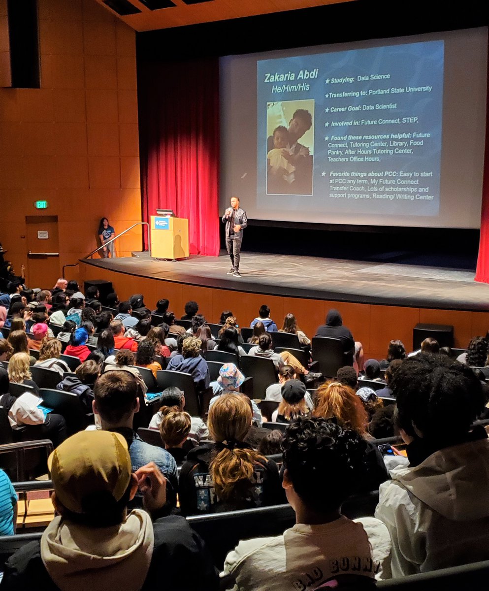 So great to be at PCC Preview Day today, with over 300 high school students visiting to learn more about <a href="/PortlandCC/">Portland Community College</a>. Future Connect Scholars Leanne and Zakki welcomed students and shared their experiences at PCC. Thank you Leanne and Zakki for inspiring students with your story!