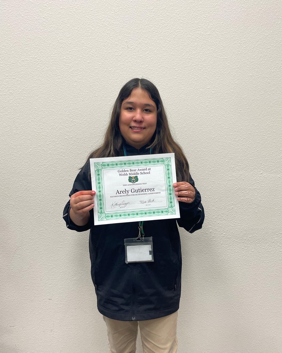 WebbMSBand's tweet photo. We have some Golden Bears!
These students were selected for being leaders in the classroom and having a positive attitude in band. We are so proud of them!
#WebbPride #WebbTimeToShine #GoBears https://t.co/HTkj0Gaegv