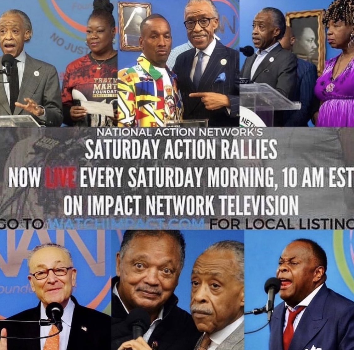 🗣TOMORROW, @NationalAction (NAN) will broadcast live across the country. Tune in to the #NANSaturdayActionRally at 9am ET via @1190amWLIB(radio)📻 & at 10am ET on @ImpactTVNetwork 📺. You can also tune in online via NAN’s Facebook or YouTube. #getintotheaction