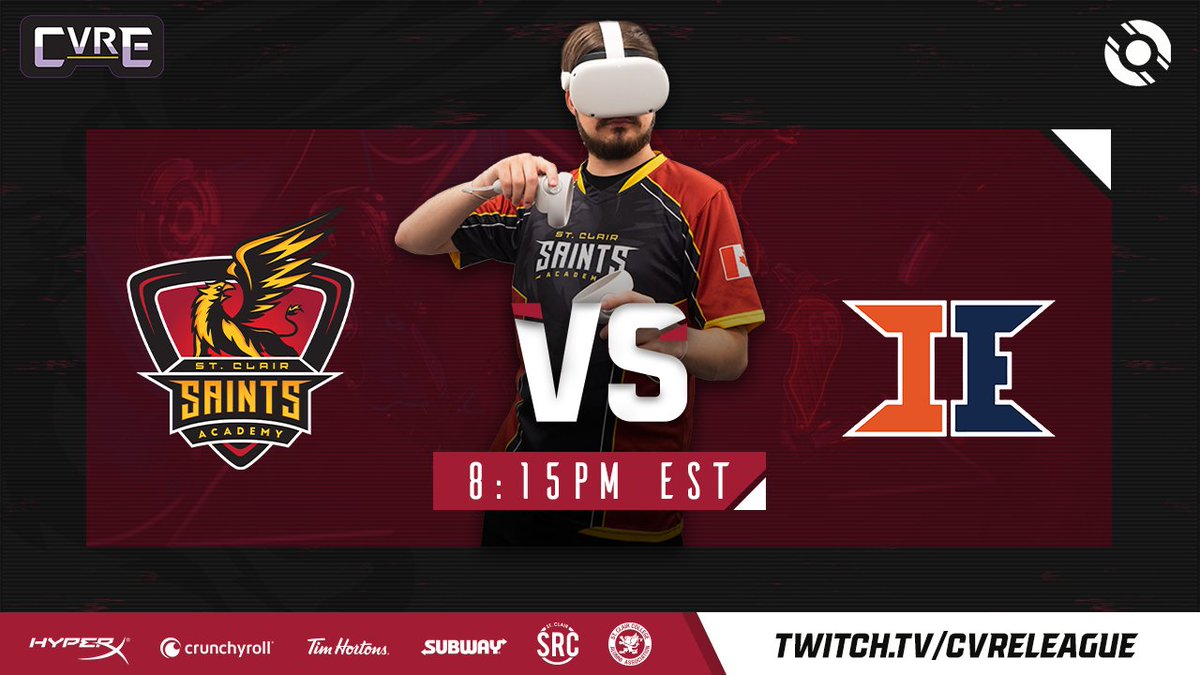 #SaintsEchoVR makes its return to the <a href="/CVRE_League/">CVRE League</a> tonight! 🎇

🆚<a href="/Illini_esports/">Illini Esports</a> 
⏰8:15PM
📺twitch.tv/cvreleague