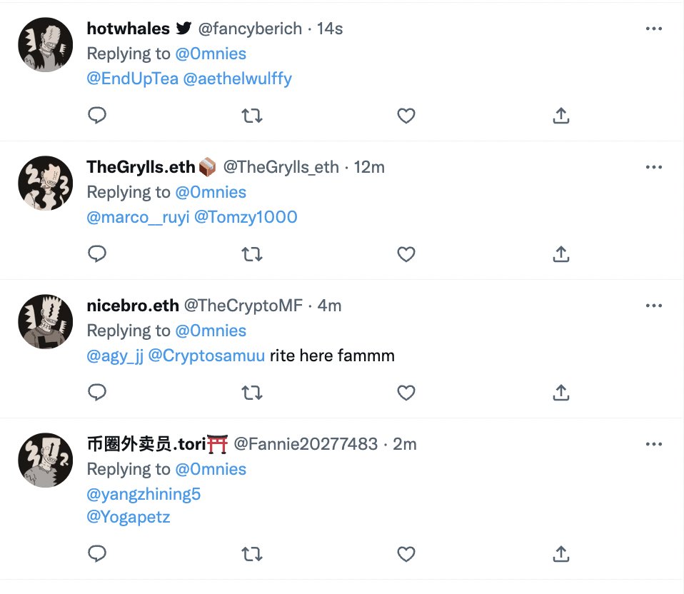 0mnies's tweet photo. Fam is growing 👀

Your new pfp looks awesome btw https://t.co/aXxm5ZCTp6