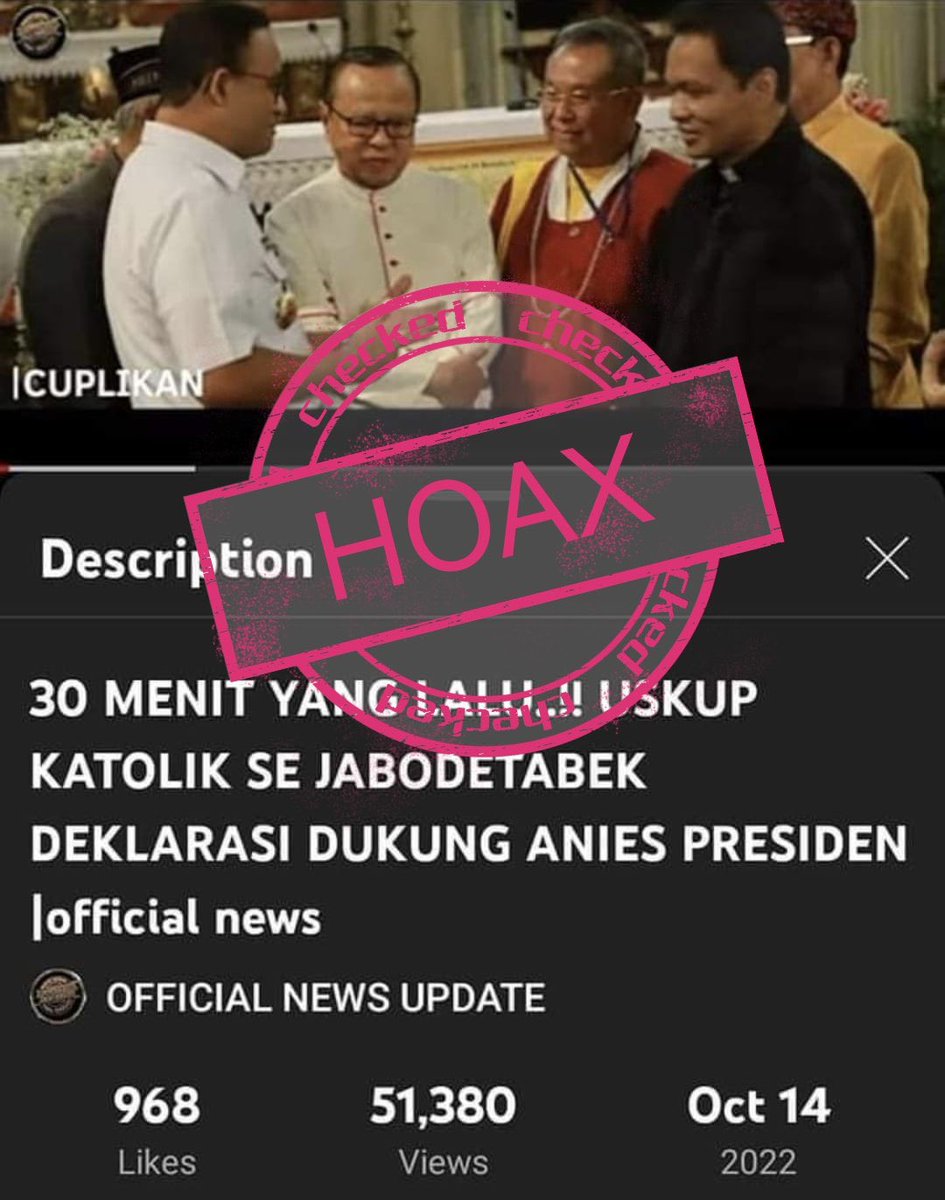 Naz_lira's tweet photo. Akhirnya terbukti juga kan..?

Akun di Channel YouTube ini ternyata dikelola oleh JARINGAN akun yg menebar fitnah “MENCATUT”

Kesimpulannya :
- Mereka yg bikin Akun di YouTube
- Mereka yg bikin postingan “Keuskupan Deklarasi Anies”
- Mereka juga yg sibuk fitnah Anies.
@Katolik_ku https://t.co/hL12uJ7L50