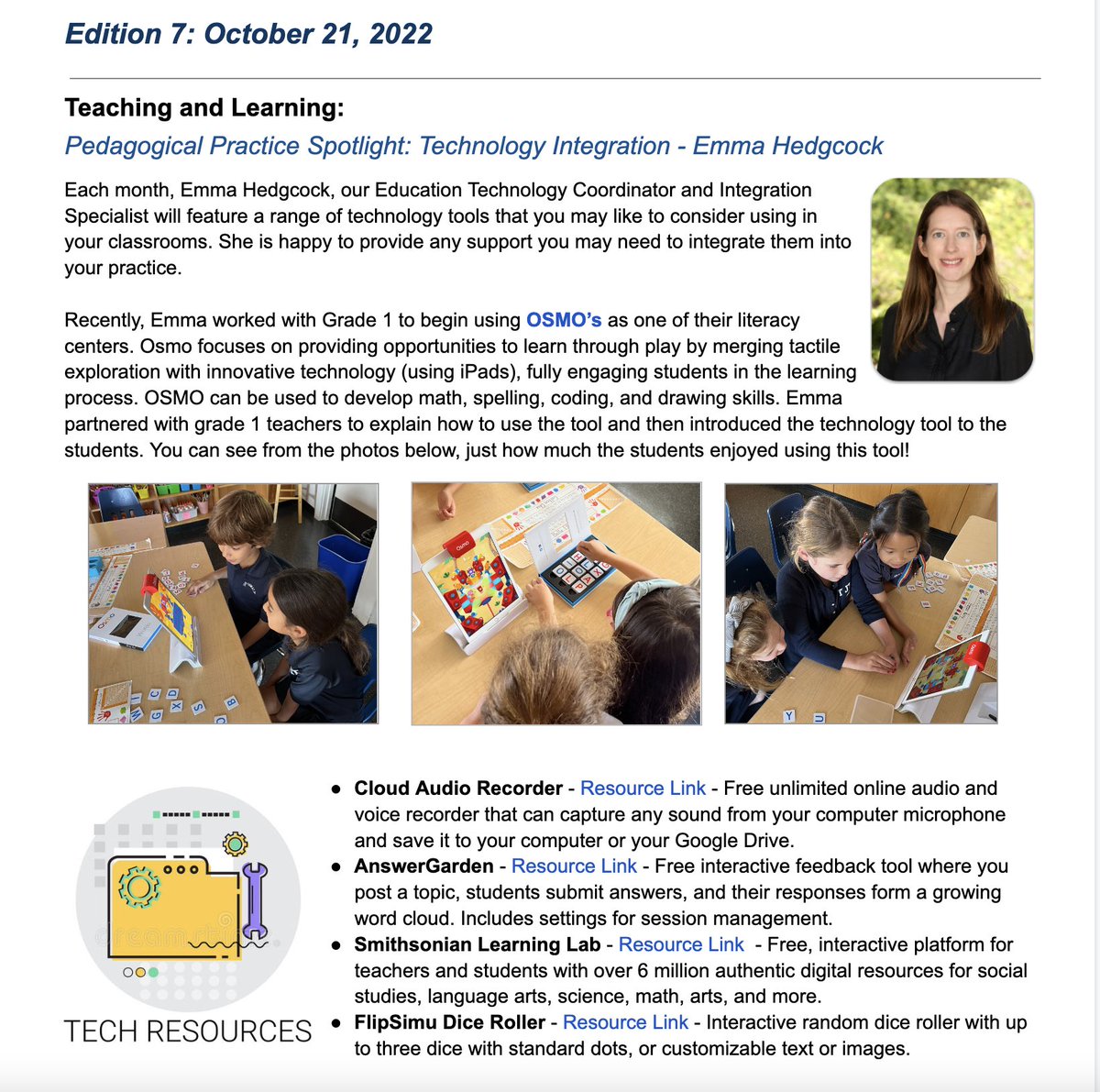EmmaHedgcock's tweet photo. Et je suis dans la newsletter pédagogique de l’école! Chaque semaine je partage des liens vers des outils numériques pour les enseignants https://t.co/7HW7ulWguj