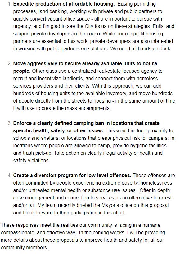 Here is my full statement below on Mayor Wheeler's announcement this morning.