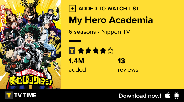 1995Shams's tweet photo. I've just started following My Hero Academia https://t.co/jAmWQFOSoM #tvtime https://t.co/VxEkkvCIqE