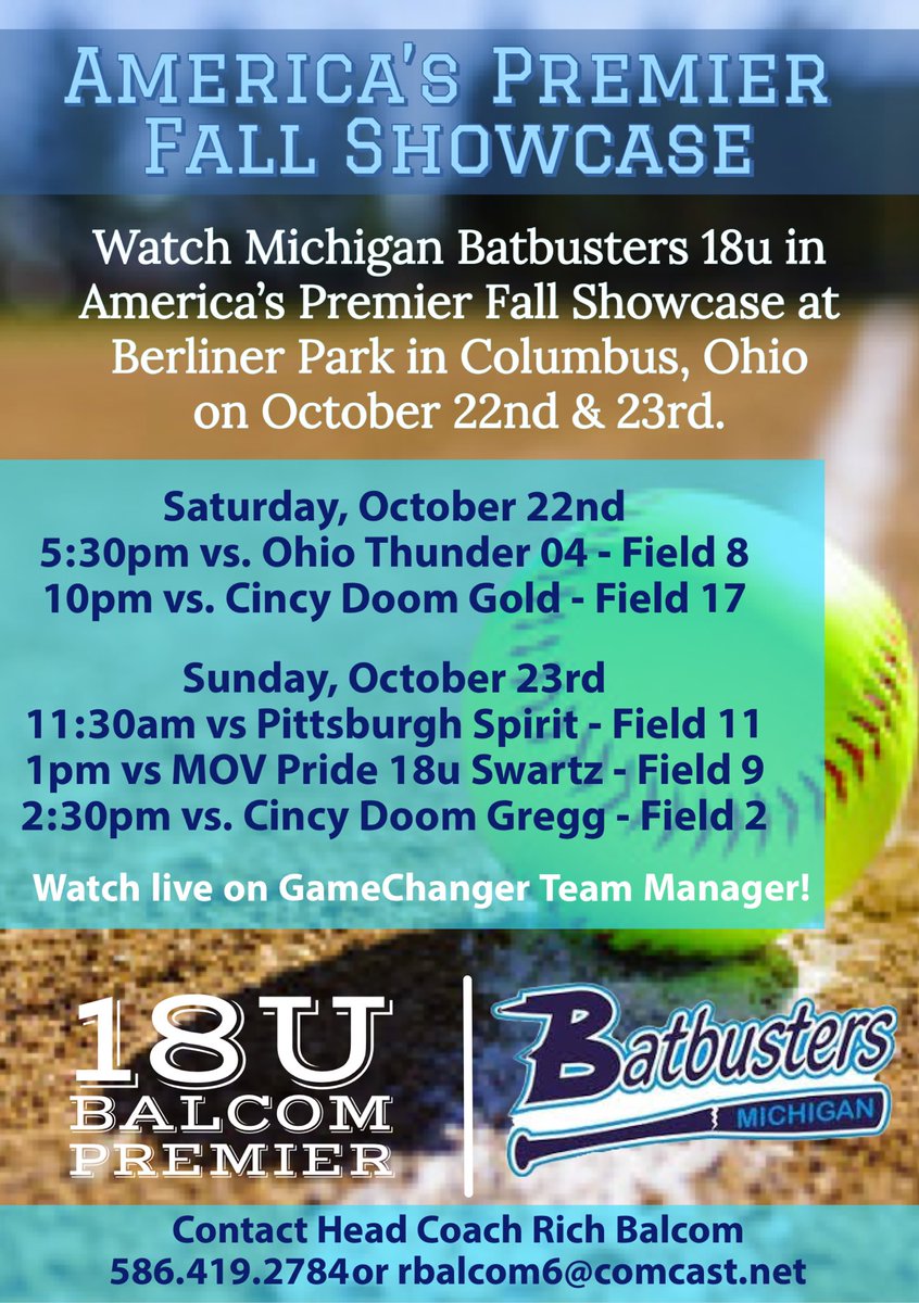 Excited to be back in action this weekend! Check us out!  <a href="/d1fastpitch1/">D1 Fastpitch</a> <a href="/CollegeBDJocks/">College Bound Jocks</a> <a href="/MBatbusters/">Michigan Batbusters</a>
