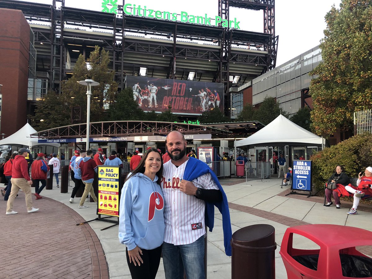 LETS GO PHILLIES! Awesome seats…. Thank you @CampingWorld I am the best wife ever right now 😊❤️⚾️