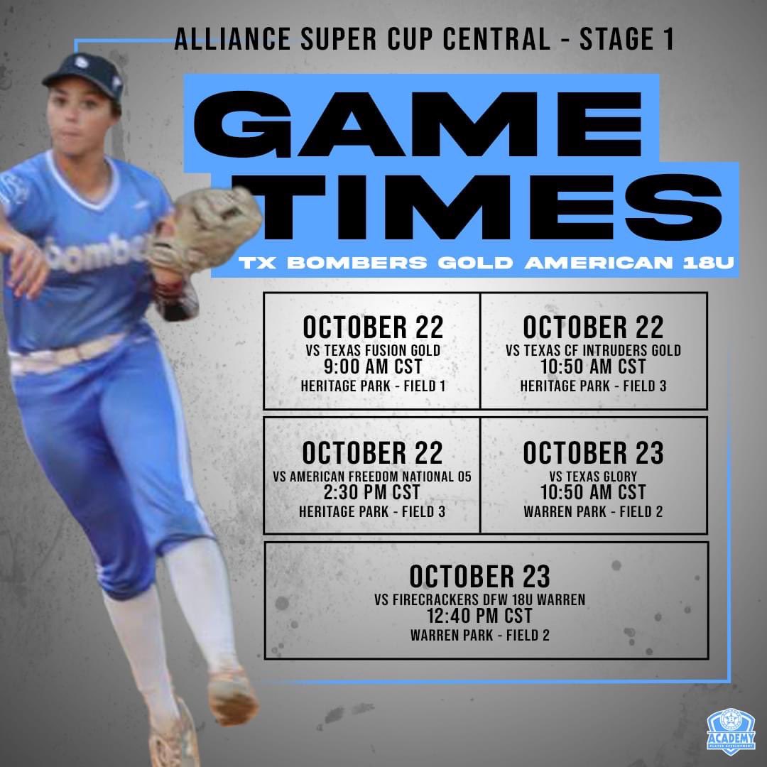 BellaMorales08's tweet photo. I’m ready for you Super Cup!! Here are game times for this weekend! @ETBU_Softball @JanaeShirley https://t.co/4sakb2mFgA
