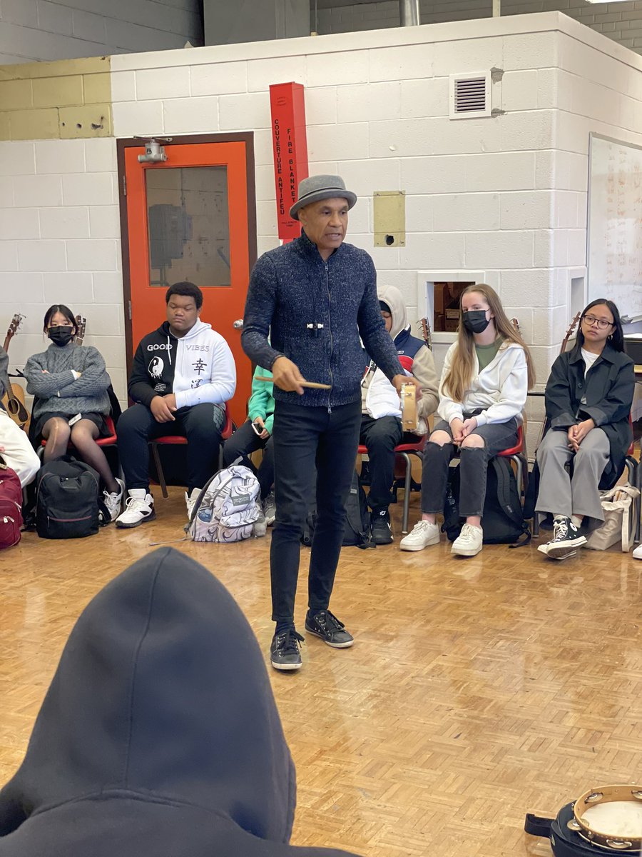 Our first session with our #communitymusicprogram percussion kit and Cuban Master Percussionist Joaquín Núñez Hidalgo! So much learning, rhythm, and fun  <a href="/tdsb/">Toronto District School Board</a> <a href="/TDSB_Music/">TDSB Music</a> <a href="/YORKMEMO_TDSB/">York Memorial CI</a> <a href="/mistergYMCI/">Matt Gagne</a>