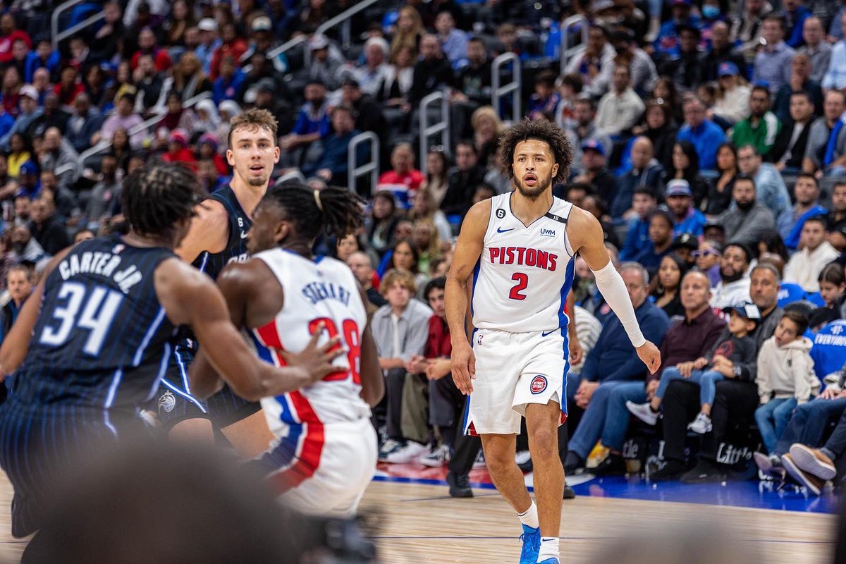 REDbyMorgan's tweet photo. Pistons Opening Night 2022 | Excited to return for another Pistons home opener game and witness a great win! https://t.co/LmkLdioLiA