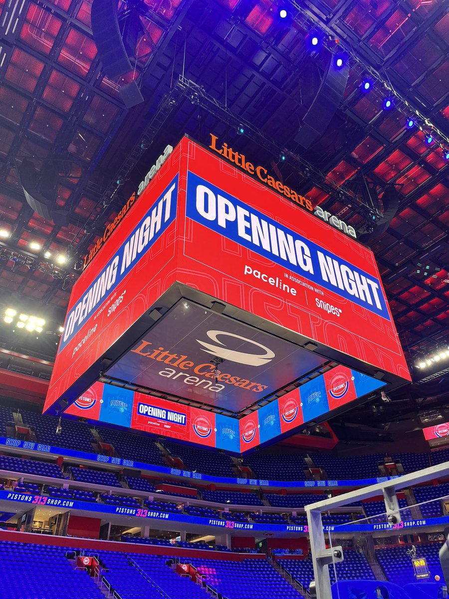 REDbyMorgan's tweet photo. Pistons Opening Night 2022 | Excited to return for another Pistons home opener game and witness a great win! https://t.co/LmkLdioLiA
