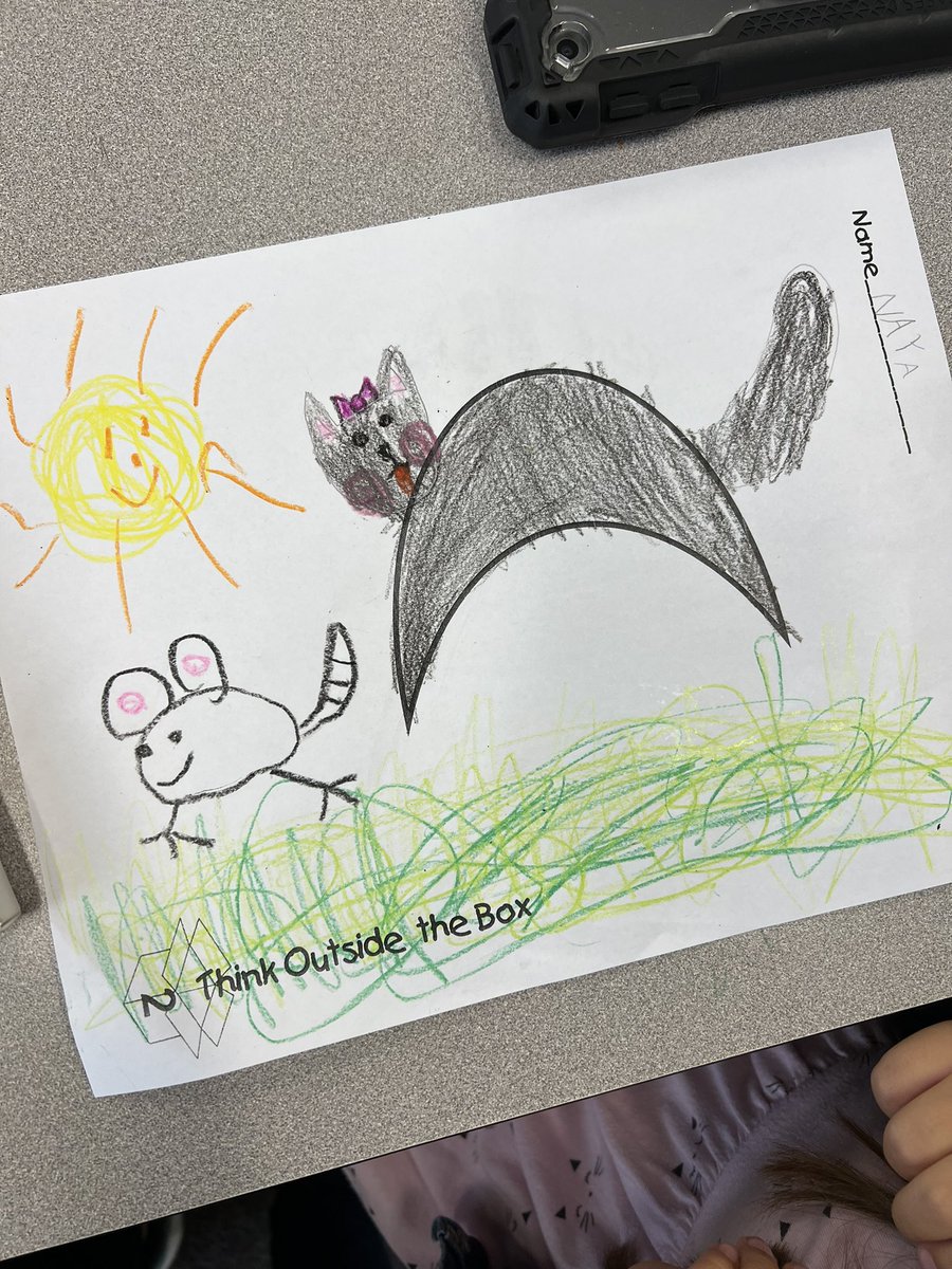 LinmanAshley's tweet photo. On Fridays we do “think outside the box.” It’s so fun to see the creativity! #hesdpride https://t.co/RFwHOHN78Z
