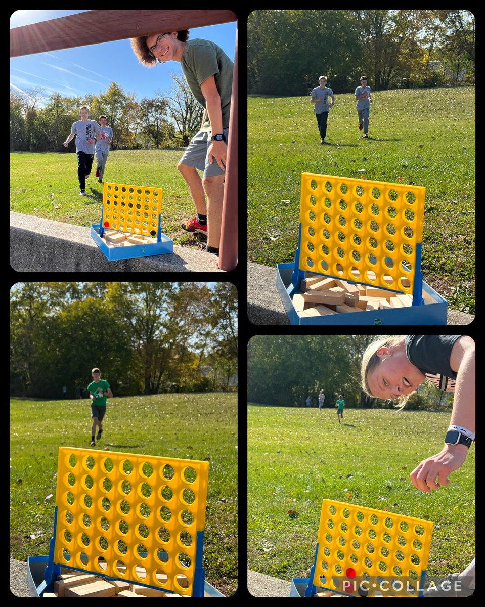 NCEagleRunning's tweet photo. ‘‘Twas the night before districts and Eagles will soar, by playing a game of relay Connect 4 😆 https://t.co/cIXsdYq6lb