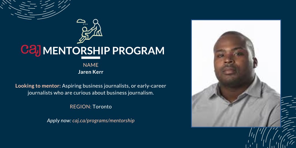 Looking to boost your business journalism skills? Apply to be mentored by @jwvkerr, who covers breaking news for the Financial Times after a National Newspaper Award-winning stint at Globe. Deadline to apply is Nov. 1: caj.ca/programs/mento…
