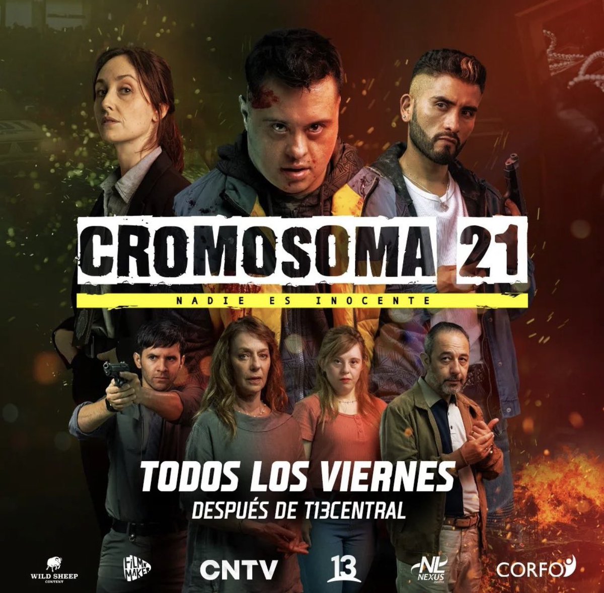 MacaEspinosa7's tweet photo. Hoy segundo capítulo de la tremenda serie #seriecromosoma21 a las 22:30 horas por @canal13 
  Vayan a verlaaaa! 👏🏻👏🏻 https://t.co/O4qPls6rAR