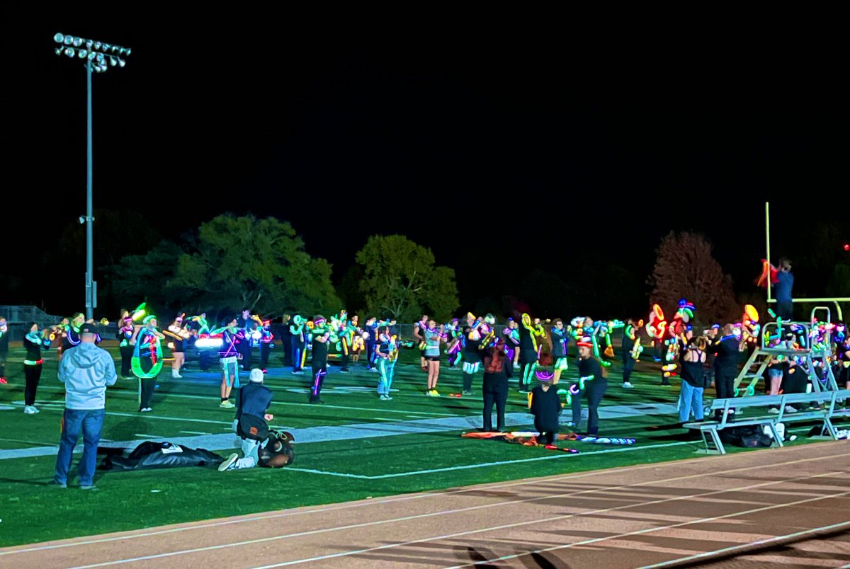 Congrats to the Augusta High School Band on their black out glow concert tonight! An exclamation point on an already exciting evening! Good luck tomorrow in Manhattan.