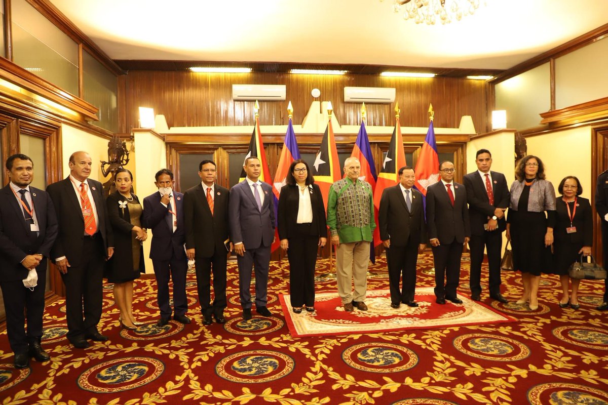 Accompanied President @JoseRamosHorta1 in the courtesy call with President of the Senate of #Cambodia 🇰🇭 , HE Samdech Vibolsena Pheakdey SAY Chhum (20/10)