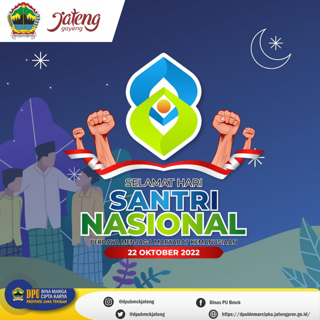 set_dpubmckjtg's tweet photo. Selamat Hari Santri semoga semakin jaya, sukses dalam naungan NKRI 
Aamiin YRA 
@dpubmckjateng https://t.co/T4lek2WZUg