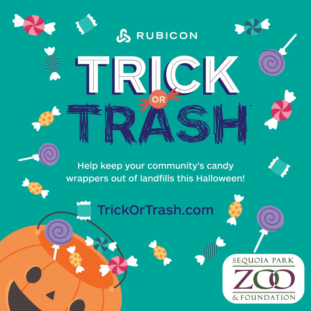 Candy wrappers are not generally accepted for recycling, but, this year, guests can make Halloween sweet and sustainable by saving and recycling candy wrappers in special Trick or Trash boxes during Boo at the Zoo and in the days after the event. #Humboldt #Zoo #Halloween