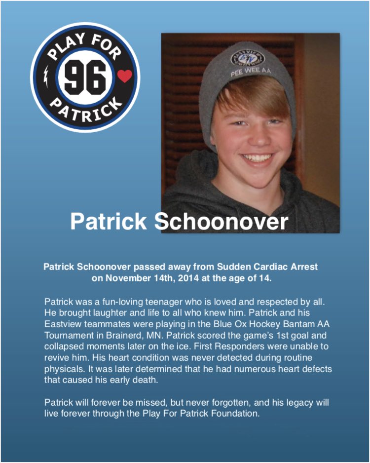 playforpatrick's tweet photo. #Playforpatrick is working with #MayoClinic #AI research to detect #HCM and other heart problems! Oct. 29 event at Eastview HS, Apple Valley has EKG heart screening, those aged 12-18 can have their EKG data evaluated by AI for @MayoClinicCV research. #playwithheart @MayoPlatform https://t.co/nhzFKGnMiT