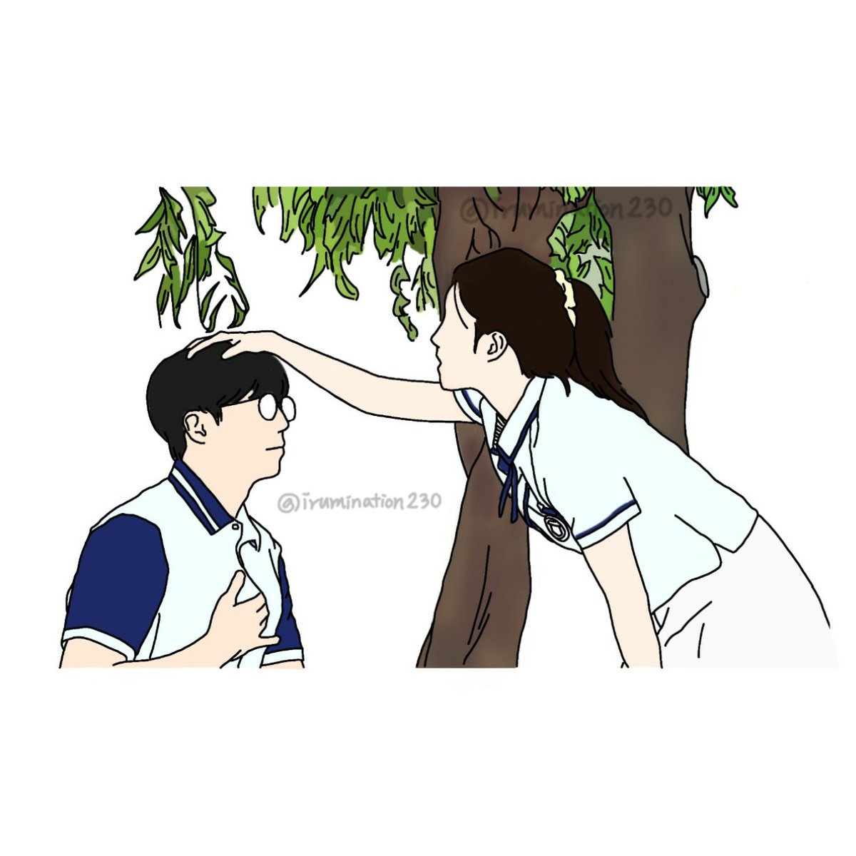 irumdrawing's tweet photo. #법대로사랑하라 고딩 정호유리 🌿☘️ https://t.co/D2YJa0NWxC
