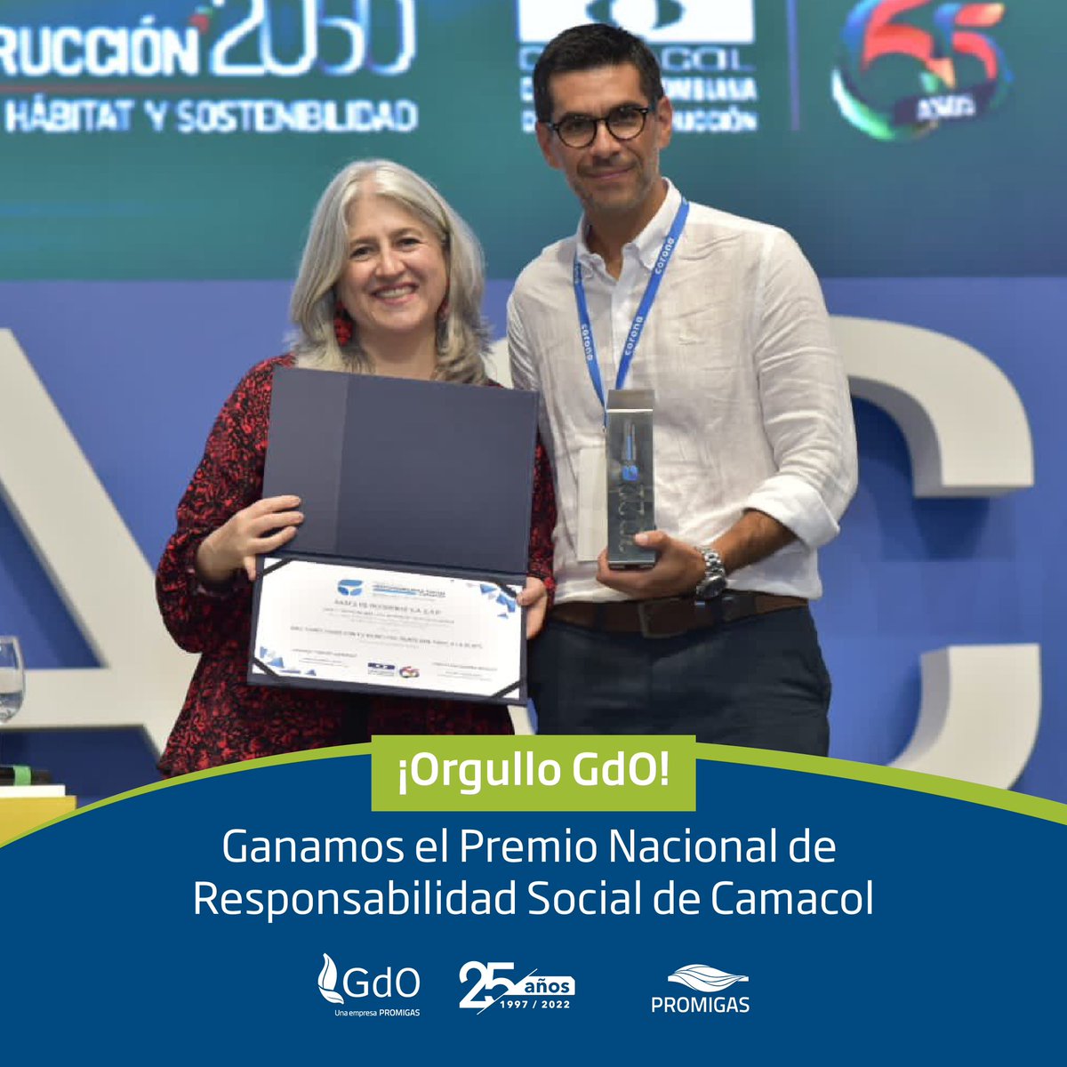 promigasoficial's tweet photo. ¡Nuestras empresas nos llenan de #OrgulloPromigas!💚

Celebramos los reconocimientos otorgados a nuestras filiales #Surtigas y #GdO por su gestión llevando #EnergíaqueImpulsaDesarrollo a las comunidades donde operan. https://t.co/DJGSAKaG3I