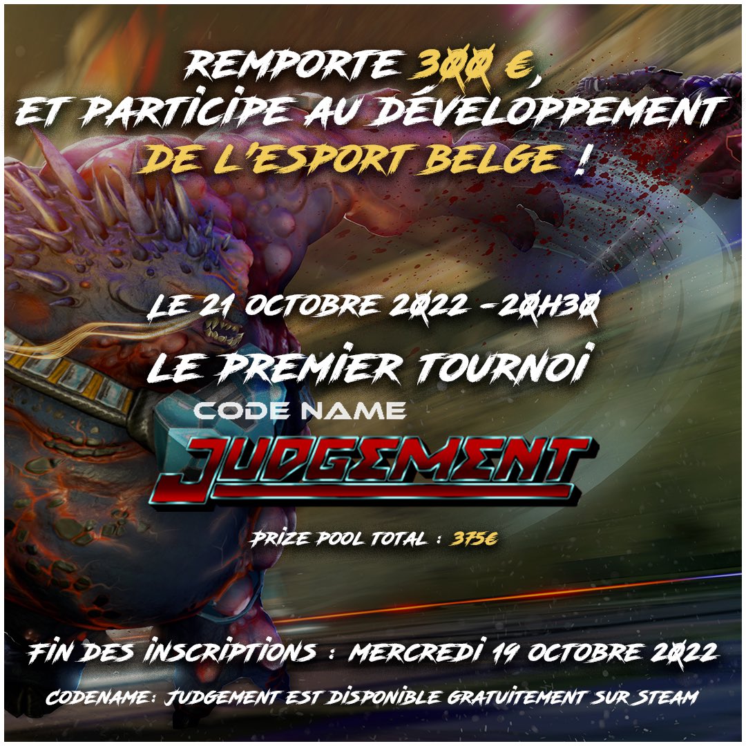 Quel folie ce premier tournoi de @CN_Judgement ! Une centaine de viewers en simultané sur la catégorie Twitch. Le début d’une aventure esportive ? En tout cas les bases sont posées ! Merci à tous les participants, vous êtes des boss. #esport #belgique #indiedev #indiegamedev